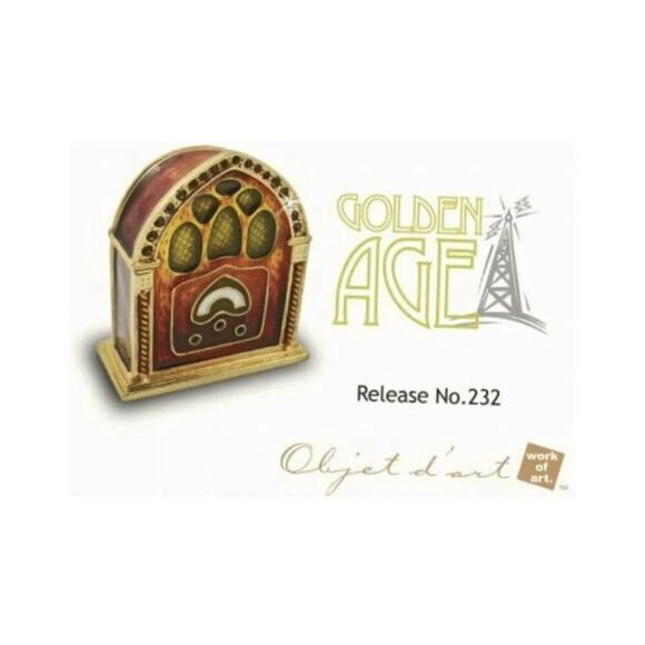 Objet d'Art Fine Collectible "Golden Age" Release # 232 Trinket Box NIB Rare - Picture 5 of 5